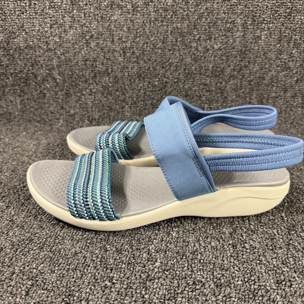 Bzees Women's Cali Sandal Blue Strap Size 11